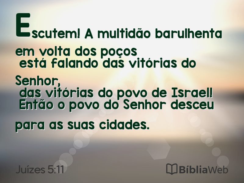 Juízes 5:11 em imagem para compartilhar