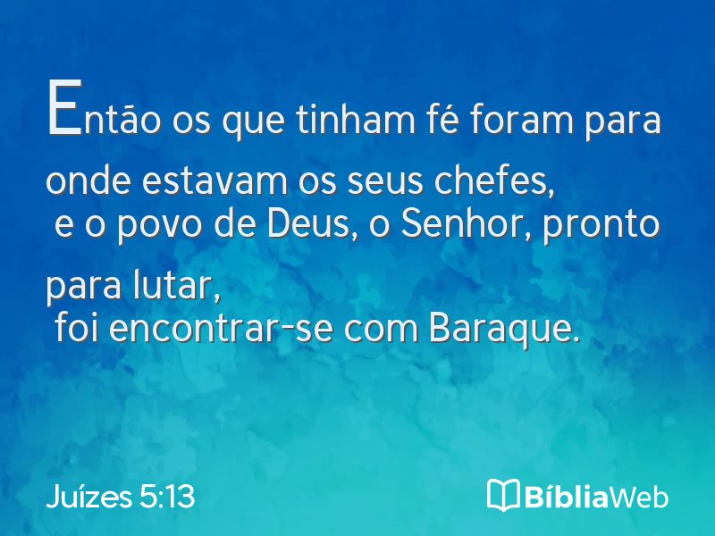 Juízes 5:13 em imagem para compartilhar