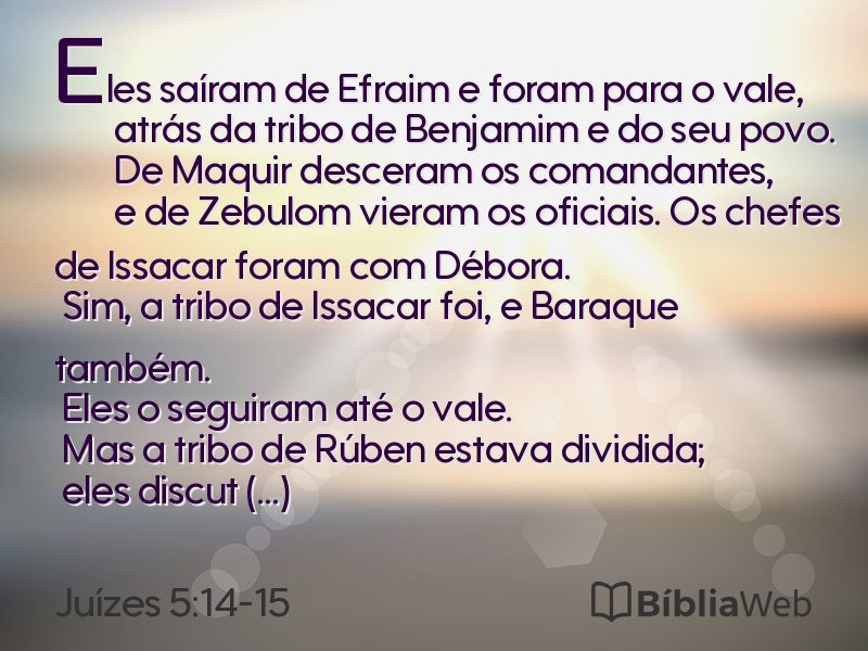 Juízes 5:14-15 em imagem para compartilhar