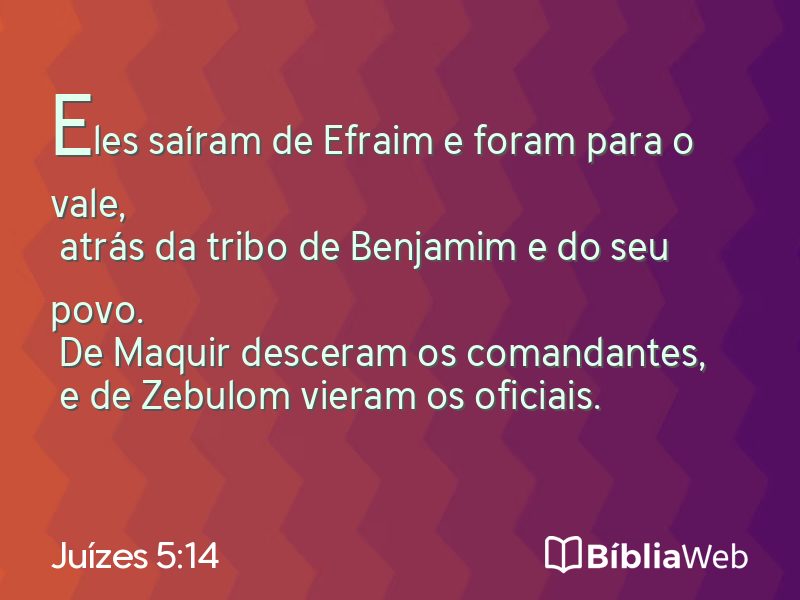 Juízes 5:14 em imagem para compartilhar