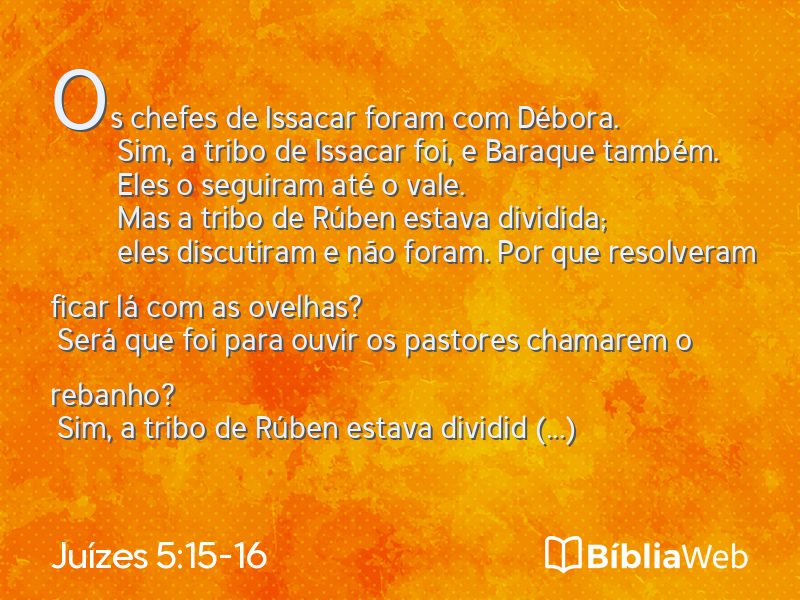 Juízes 5:15-16 em imagem para compartilhar