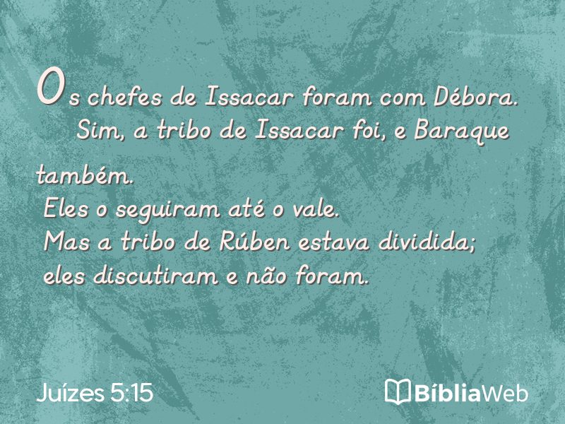 Juízes 5:15 em imagem para compartilhar