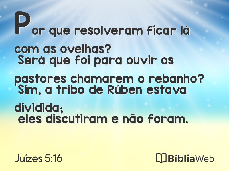 Juízes 5:16 em imagem para compartilhar