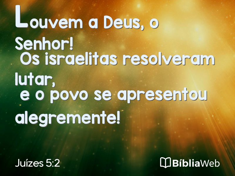 Juízes 5:2 em imagem para compartilhar