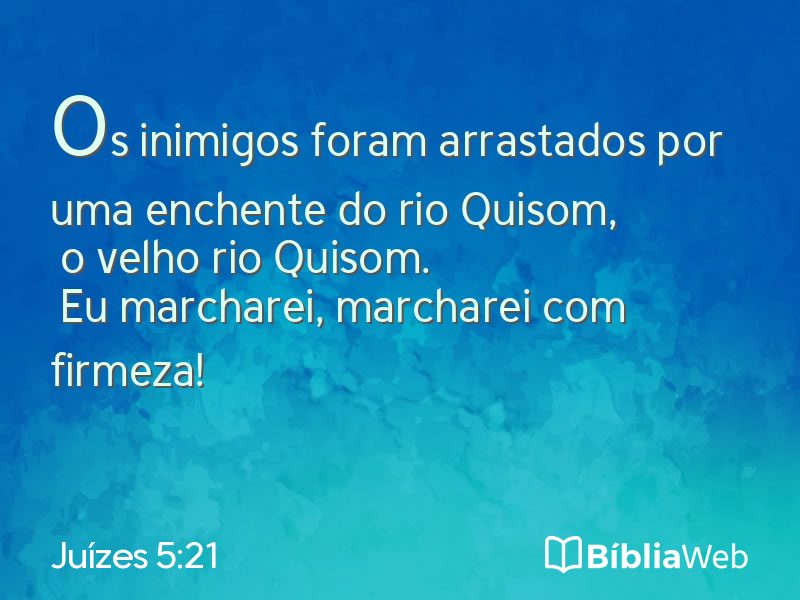 Juízes 5:21 em imagem para compartilhar