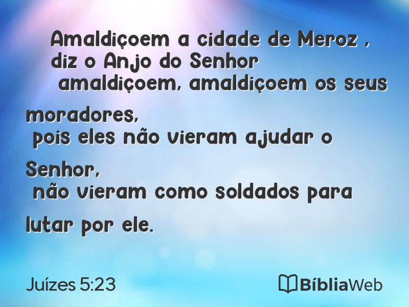 Juízes 5:23 em imagem para compartilhar