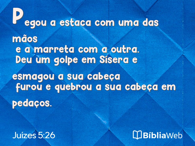 Juízes 5:26 em imagem para compartilhar