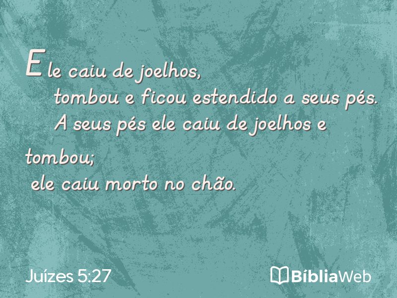 Juízes 5:27 em imagem para compartilhar