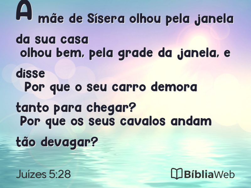 Juízes 5:28 em imagem para compartilhar