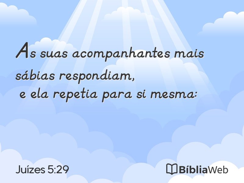 Juízes 5:29 em imagem para compartilhar