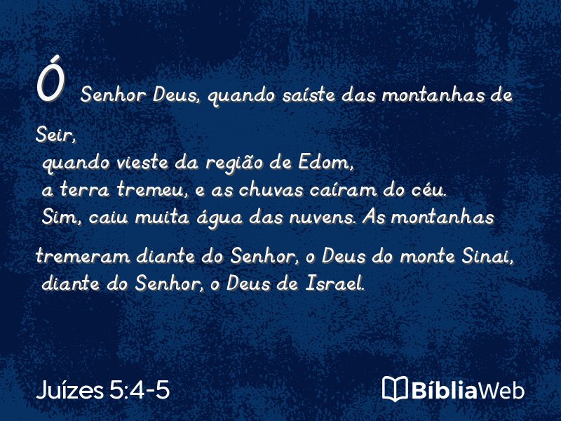 Juízes 5:4-5 em imagem para compartilhar
