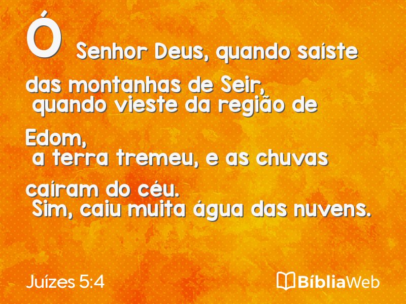 Juízes 5:4 em imagem para compartilhar