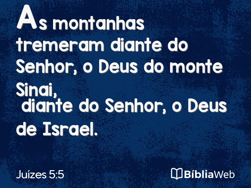 Juízes 5:5 em imagem para compartilhar