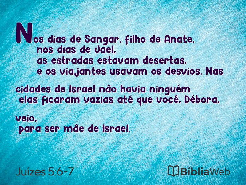 Juízes 5:6-7 em imagem para compartilhar
