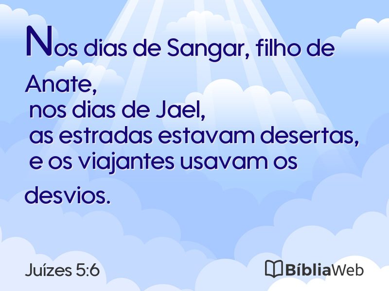 Juízes 5:6 em imagem para compartilhar