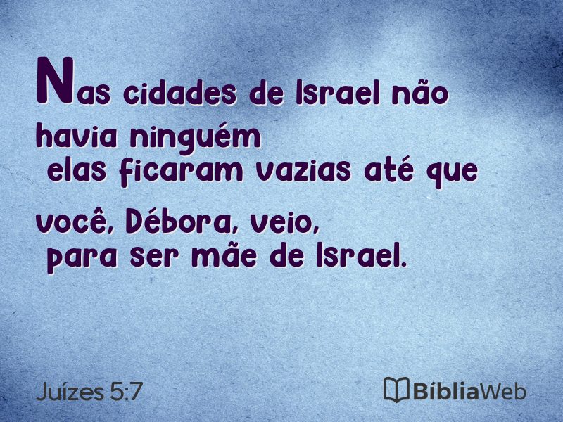 Juízes 5:7 em imagem para compartilhar