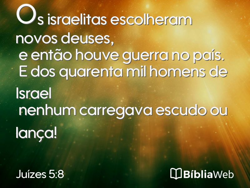 Juízes 5:8 em imagem para compartilhar