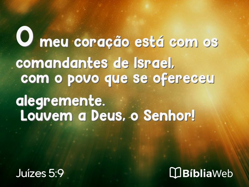 Juízes 5:9 em imagem para compartilhar