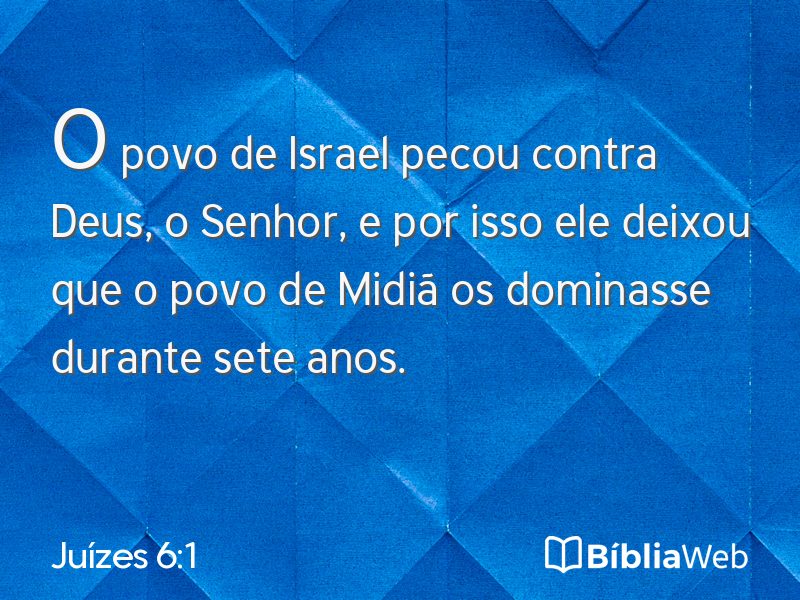 Juízes 6:1 em imagem para compartilhar