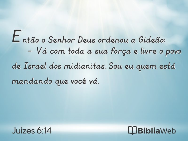 Juízes 6:14 em imagem para compartilhar