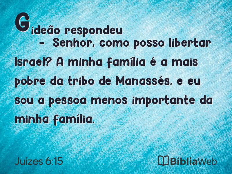 Juízes 6:15 em imagem para compartilhar