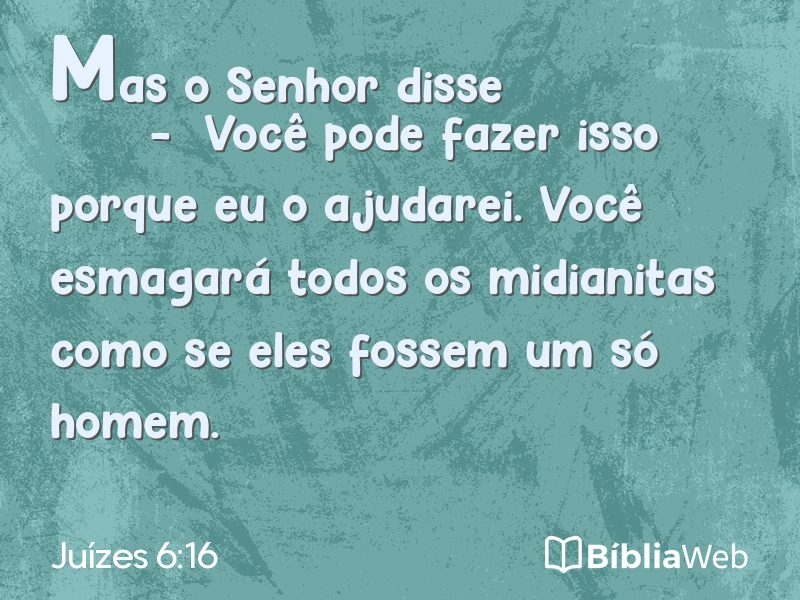 Juízes 6:16 em imagem para compartilhar