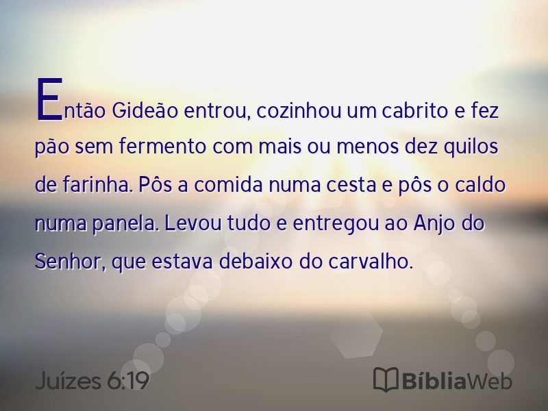 Juízes 6:19 em imagem para compartilhar