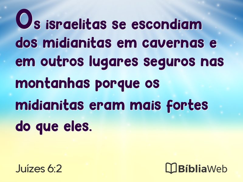 Juízes 6:2 em imagem para compartilhar