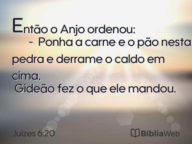 Juízes 6:20 em imagem para compartilhar