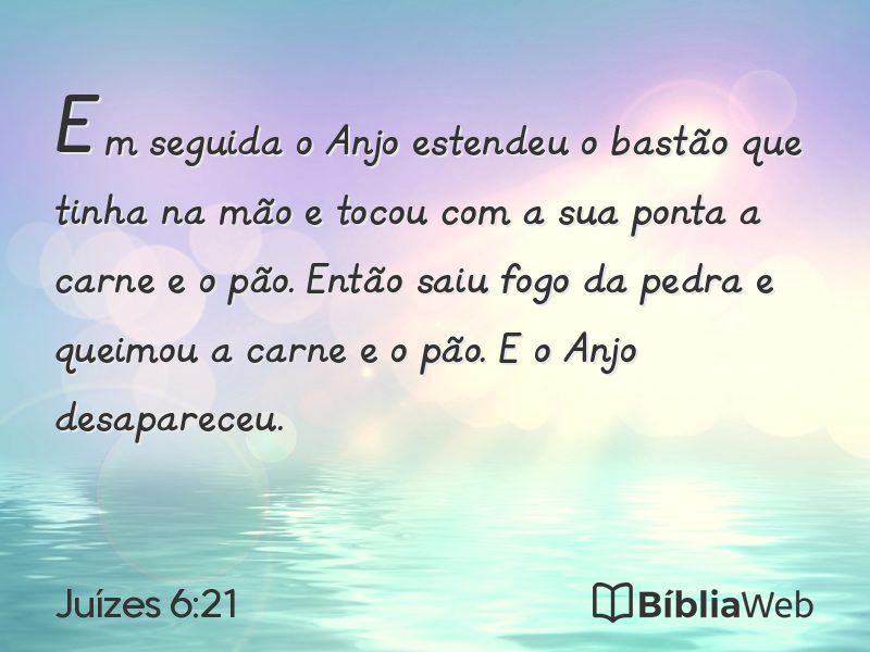 Juízes 6:21 em imagem para compartilhar