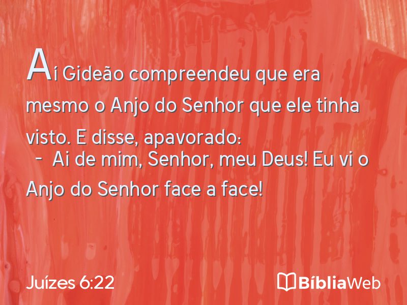 Juízes 6:22 em imagem para compartilhar