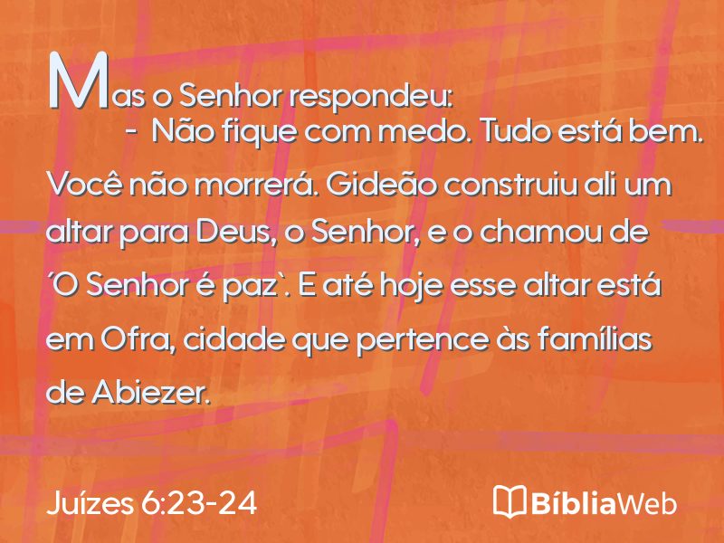 Juízes 6:23-24 em imagem para compartilhar