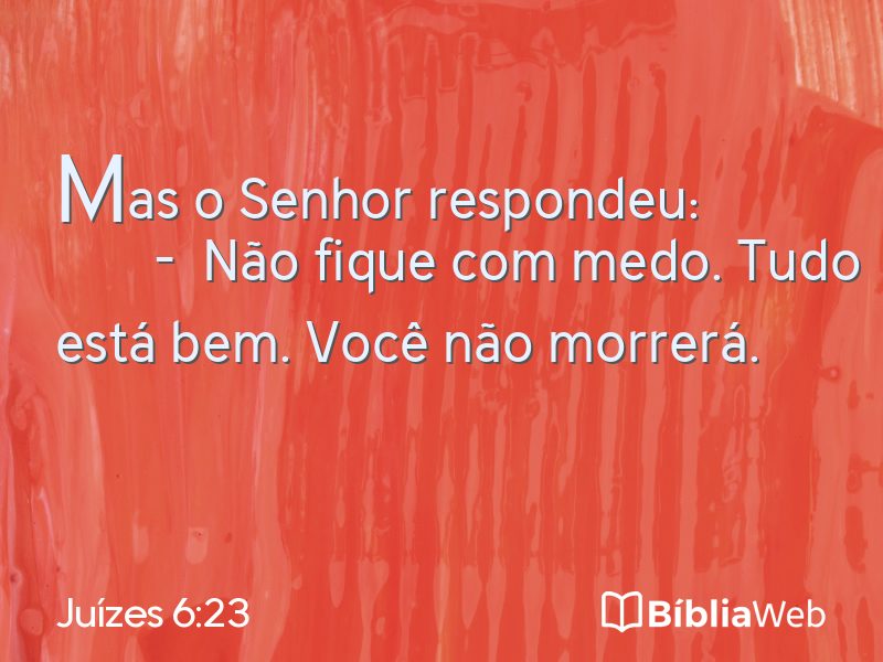 Juízes 6:23 em imagem para compartilhar