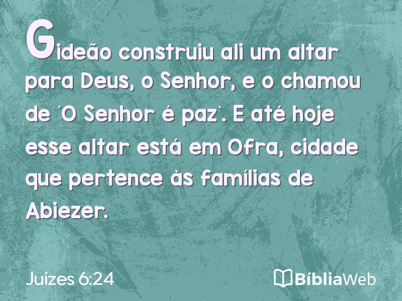 Juízes 6:24 em imagem para compartilhar