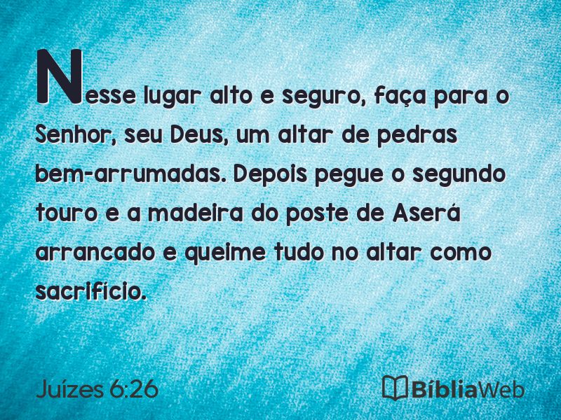 Juízes 6:26 em imagem para compartilhar