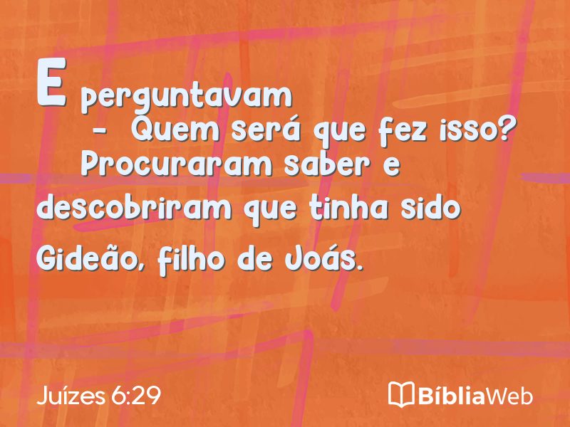 Juízes 6:29 em imagem para compartilhar