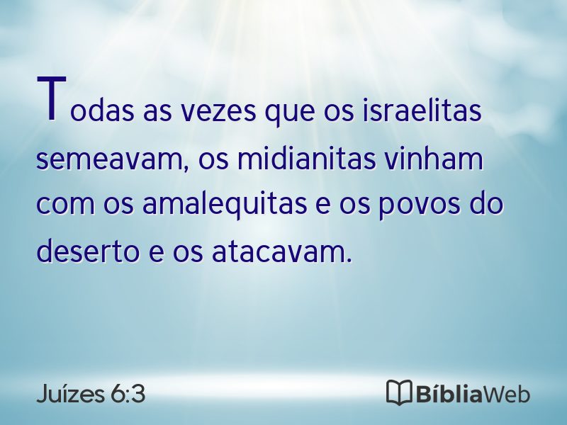 Juízes 6:3 em imagem para compartilhar