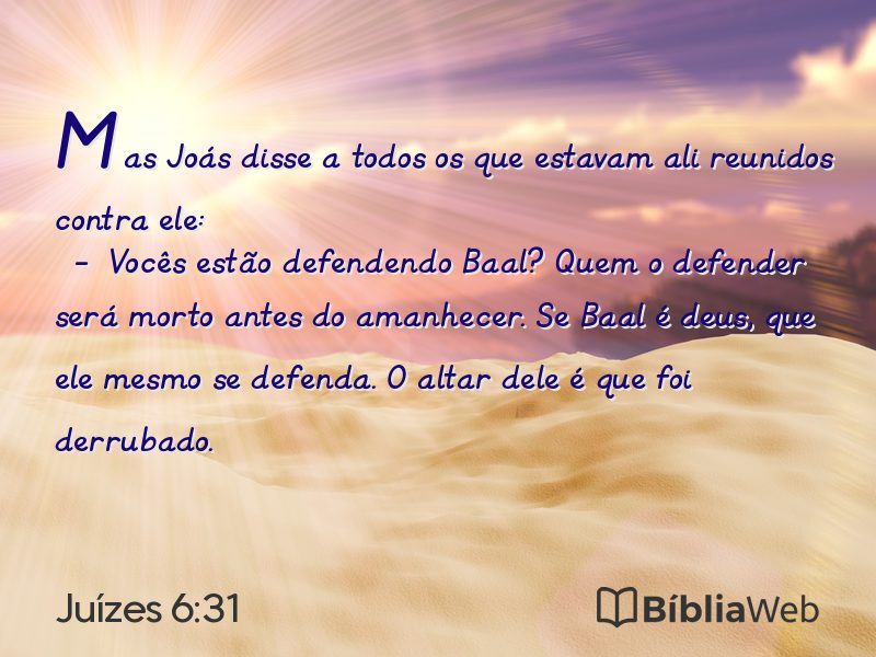 Juízes 6:31 em imagem para compartilhar