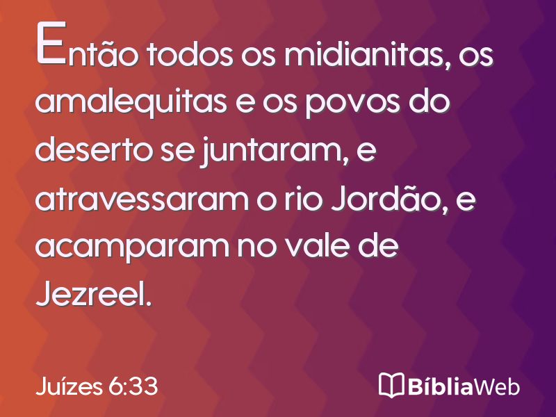 Juízes 6:33 em imagem para compartilhar