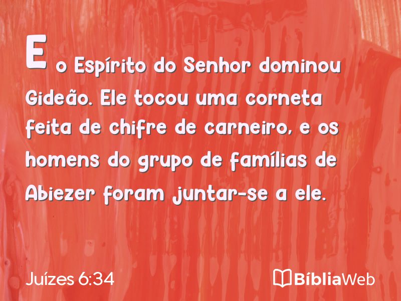 Juízes 6:34 em imagem para compartilhar