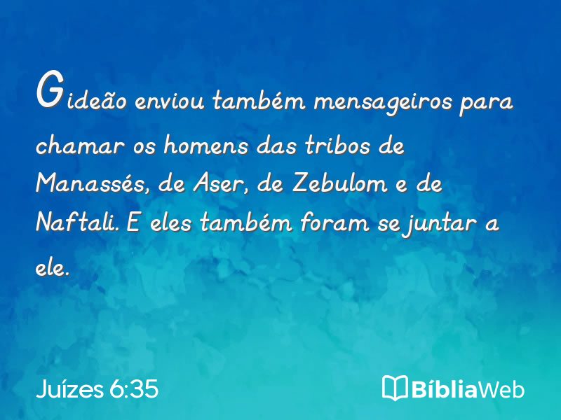 Juízes 6:35 em imagem para compartilhar