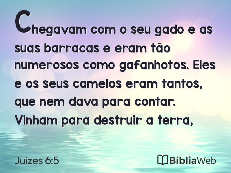 Juízes 6:5 em imagem para compartilhar
