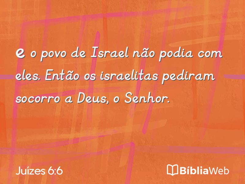 Juízes 6:6 em imagem para compartilhar