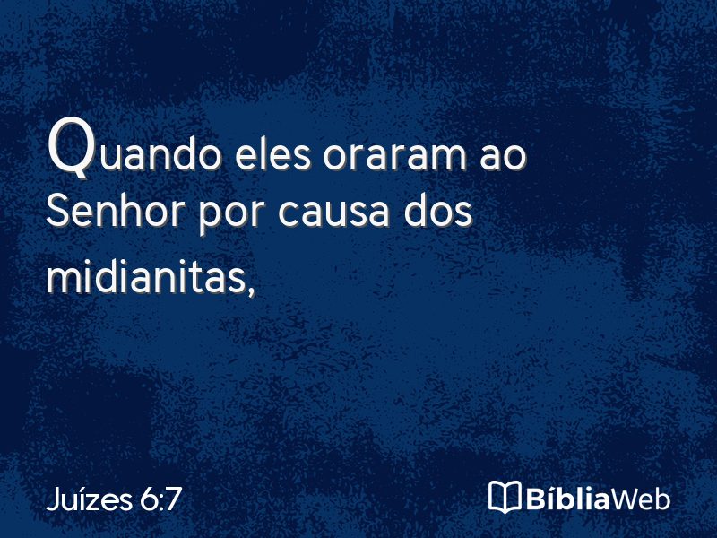 Juízes 6:7 em imagem para compartilhar
