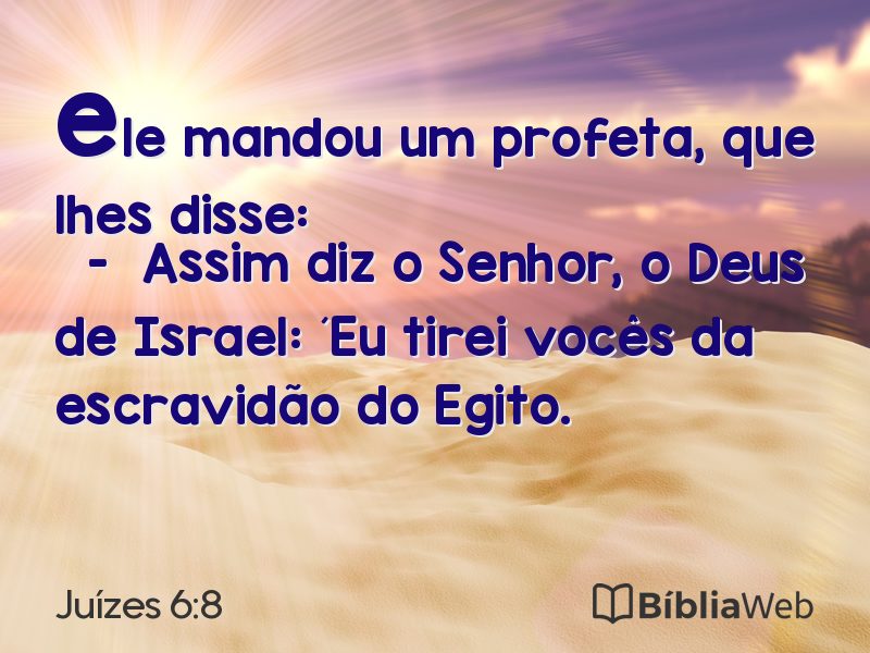 Juízes 6:8 em imagem para compartilhar