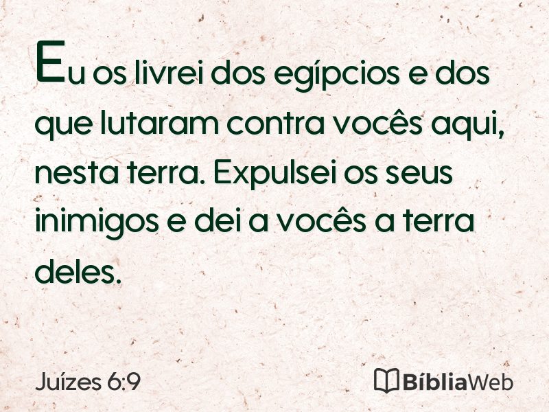 Juízes 6:9 em imagem para compartilhar