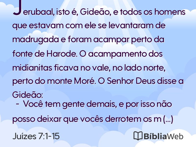 Juízes 7:1-15 em imagem para compartilhar