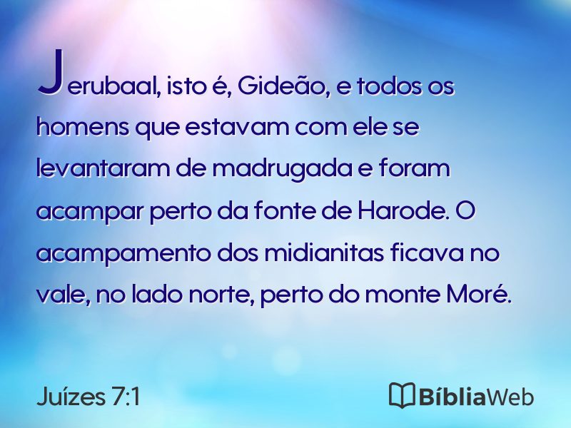 Juízes 7:1 em imagem para compartilhar