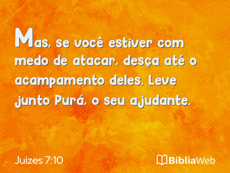 Juízes 7:10 em imagem para compartilhar