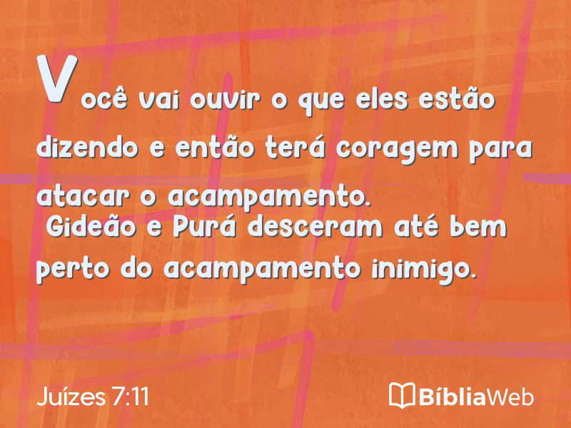 Juízes 7:11 em imagem para compartilhar